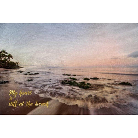 Still at the Beach Gold Ornate Wood Framed Art Print with Double Matting by Murdock, Ramona