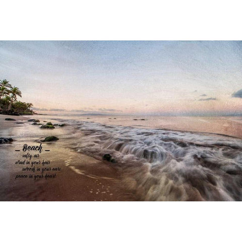 Beach Black Modern Wood Framed Art Print with Double Matting by Murdock, Ramona