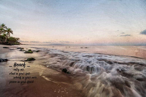 Beach White Modern Wood Framed Art Print with Double Matting by Murdock, Ramona