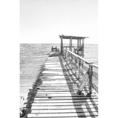 The Pier Black Modern Wood Framed Art Print by Murdock, Ramona