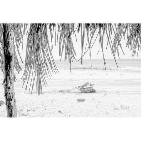 Beached Up Black Modern Wood Framed Art Print by Murdock, Ramona