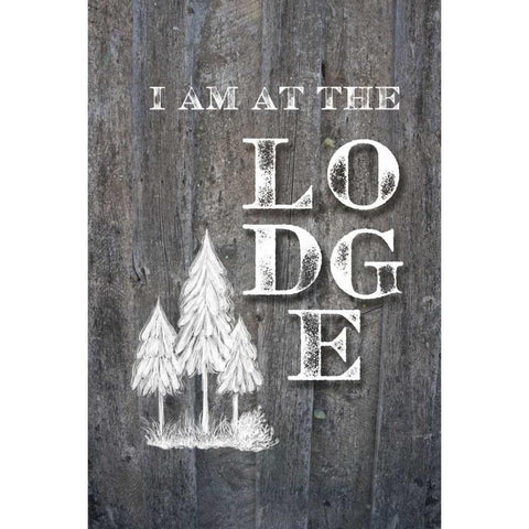 I Am at the Lodge Gold Ornate Wood Framed Art Print with Double Matting by Murdock, Ramona