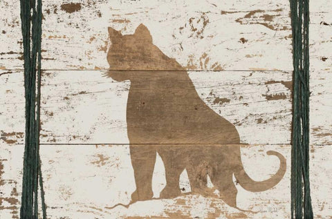 Cougar in Reverse Black Ornate Wood Framed Art Print with Double Matting by Murdock, Ramona