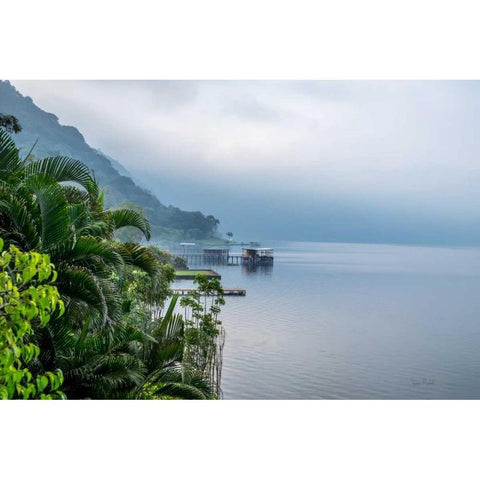 Fishing Village Gold Ornate Wood Framed Art Print with Double Matting by Murdock, Ramona