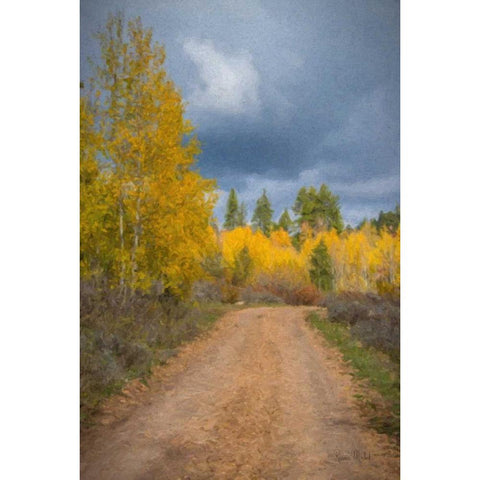 Stormy Road Gold Ornate Wood Framed Art Print with Double Matting by Murdock, Ramona