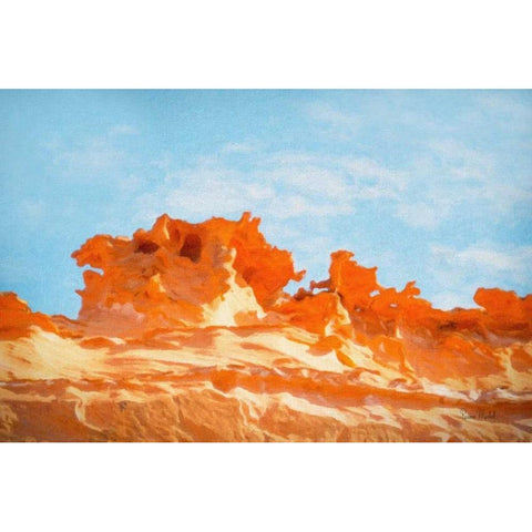 The Fins I White Modern Wood Framed Art Print by Murdock, Ramona