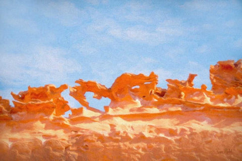 The Fins II White Modern Wood Framed Art Print with Double Matting by Murdock, Ramona