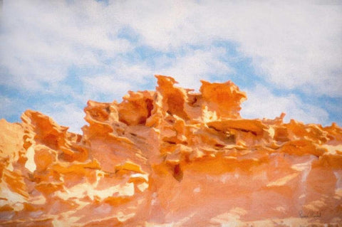 The Fins III White Modern Wood Framed Art Print with Double Matting by Murdock, Ramona