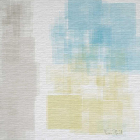 White Abstract I White Modern Wood Framed Art Print with Double Matting by Murdock, Ramona