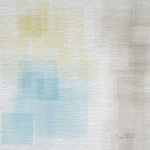 White Abstract II Black Modern Wood Framed Art Print with Double Matting by Murdock, Ramona