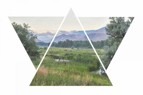 Open Spaces White Modern Wood Framed Art Print with Double Matting by Murdock, Ramona