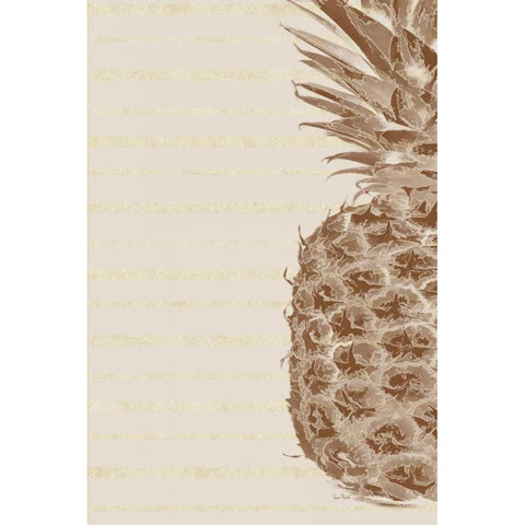 Right Side Pineapple Gold Ornate Wood Framed Art Print with Double Matting by Murdock, Ramona