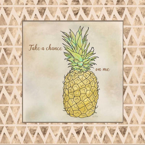 Take a Chance on Me White Modern Wood Framed Art Print by Murdock, Ramona