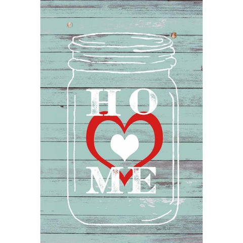 Home Mason Jar Black Modern Wood Framed Art Print by Murdock, Ramona
