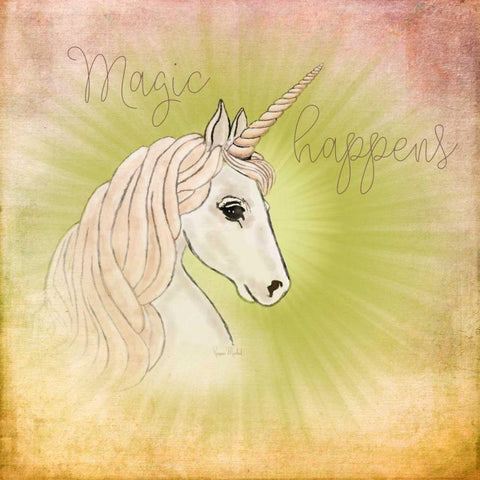 Magic Happens Gold Ornate Wood Framed Art Print with Double Matting by Murdock, Ramona