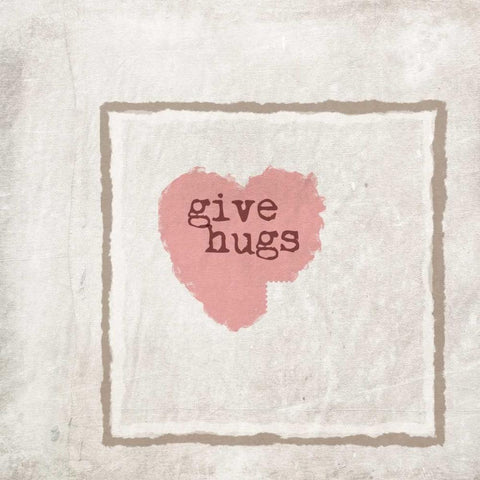 Give Hugs Gold Ornate Wood Framed Art Print with Double Matting by Murdock, Ramona