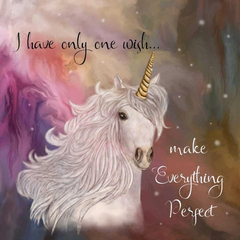 One Wish White Modern Wood Framed Art Print by Murdock, Ramona