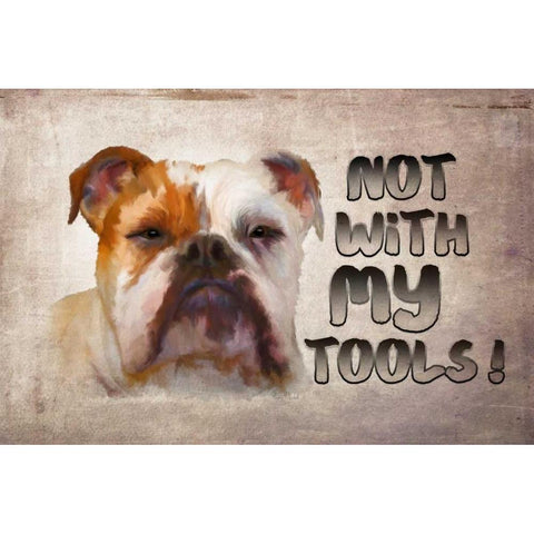 Not with My Tools Black Modern Wood Framed Art Print with Double Matting by Murdock, Ramona