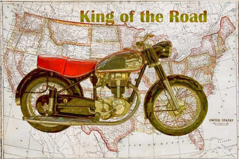 King of the Road Black Ornate Wood Framed Art Print with Double Matting by Murdock, Ramona