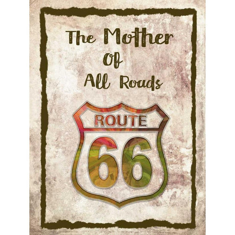 The Mother of All Roads Black Modern Wood Framed Art Print with Double Matting by Murdock, Ramona