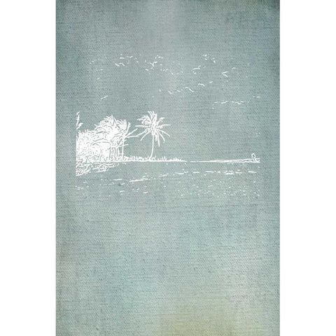 Beach Palm II Black Modern Wood Framed Art Print by Murdock, Ramona