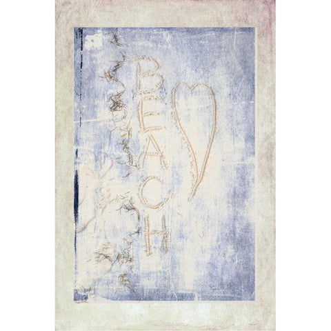 Beach Heart White Modern Wood Framed Art Print by Murdock, Ramona