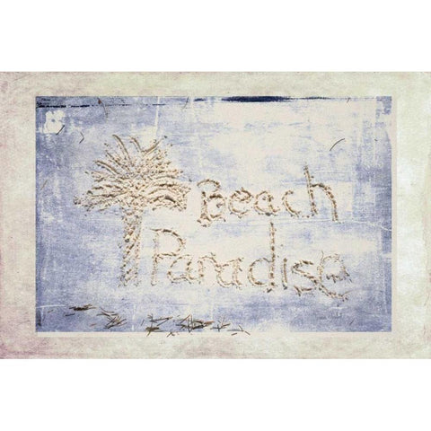 Beach Paradise Black Modern Wood Framed Art Print with Double Matting by Murdock, Ramona