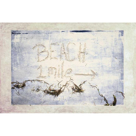 Beach 1 Mile Gold Ornate Wood Framed Art Print with Double Matting by Murdock, Ramona