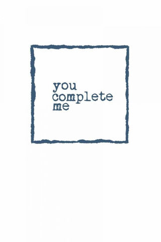 You Complete Me Black Ornate Wood Framed Art Print with Double Matting by Murdock, Ramona