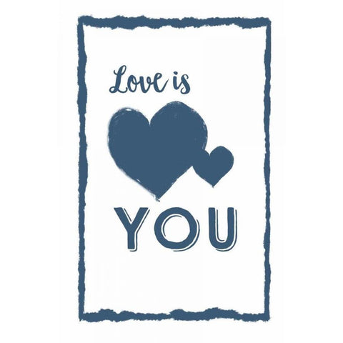 Love is You Black Modern Wood Framed Art Print with Double Matting by Murdock, Ramona