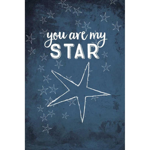 You Are My Star Black Modern Wood Framed Art Print by Murdock, Ramona