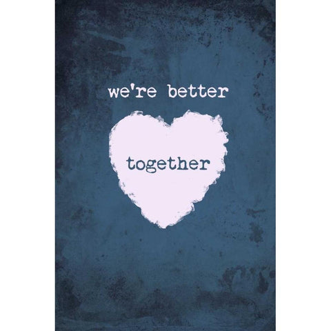 Better Together Black Modern Wood Framed Art Print with Double Matting by Murdock, Ramona