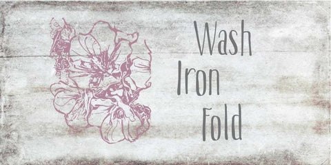 Wash, Iron, Fold White Modern Wood Framed Art Print with Double Matting by Murdock, Ramona