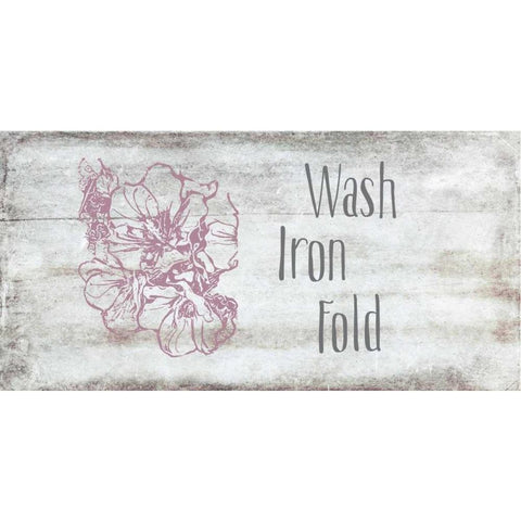 Wash, Iron, Fold Black Modern Wood Framed Art Print with Double Matting by Murdock, Ramona