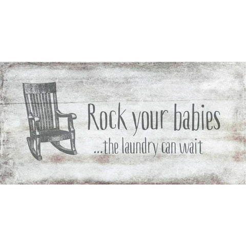 Rock Your Babies Black Modern Wood Framed Art Print with Double Matting by Murdock, Ramona
