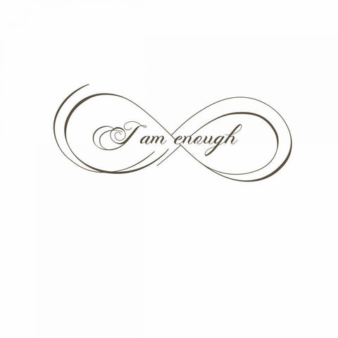 I Am Enough Gold Ornate Wood Framed Art Print with Double Matting by Murdock, Ramona