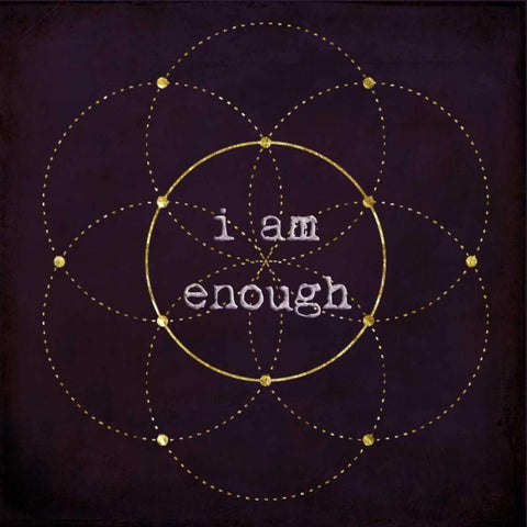 I Am Enough II White Modern Wood Framed Art Print with Double Matting by Murdock, Ramona