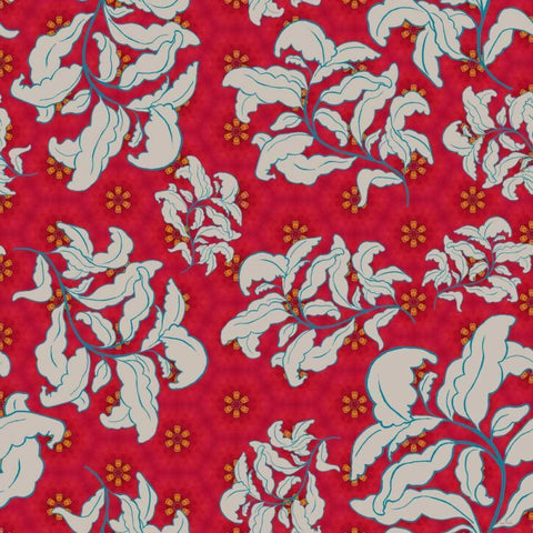 Leaves Pattern Gold Ornate Wood Framed Art Print with Double Matting by Murdock, Ramona