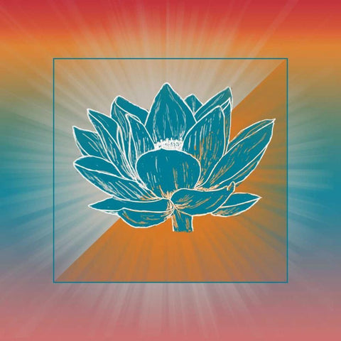 Lotus Blossom White Modern Wood Framed Art Print with Double Matting by Murdock, Ramona