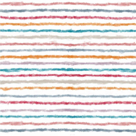 Impressionist Lines White Modern Wood Framed Art Print by Murdock, Ramona