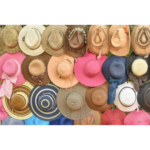 More Hats Black Modern Wood Framed Art Print by Murdock, Ramona