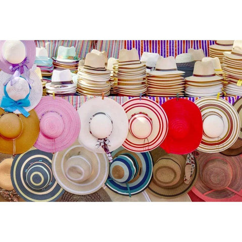 Tourist Hats Gold Ornate Wood Framed Art Print with Double Matting by Murdock, Ramona