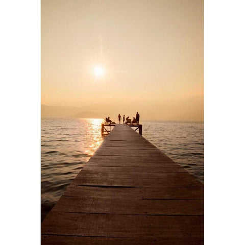 Summer at the Lake II Black Modern Wood Framed Art Print by Murdock, Ramona