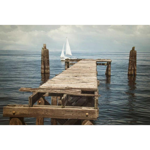 Relaxing Black Modern Wood Framed Art Print with Double Matting by Murdock, Ramona