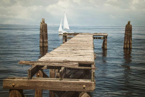 Relaxing Black Ornate Wood Framed Art Print with Double Matting by Murdock, Ramona