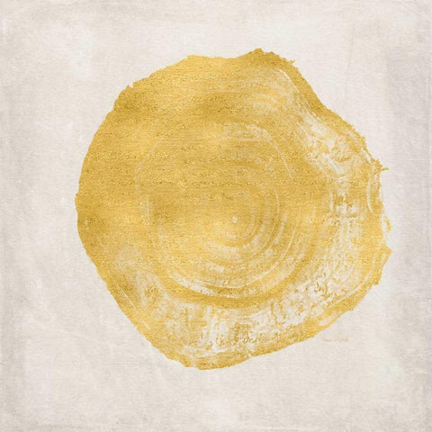 Tree Stump Golden II White Modern Wood Framed Art Print with Double Matting by Murdock, Ramona