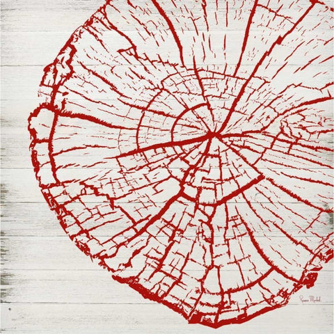 Tree Rings II Black Modern Wood Framed Art Print with Double Matting by Murdock, Ramona