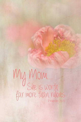 My Mom is Priceless White Modern Wood Framed Art Print with Double Matting by Murdock, Ramona