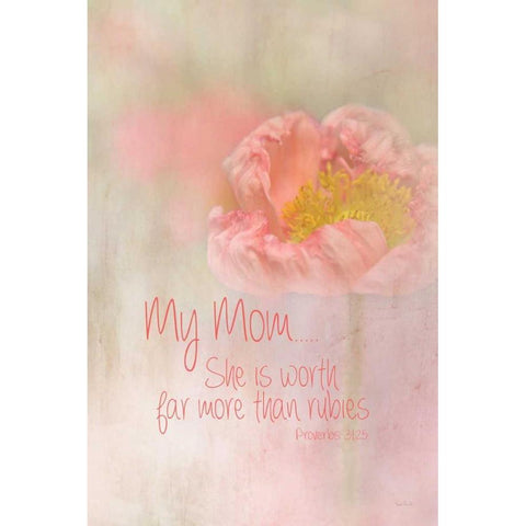 My Mom is Priceless Black Modern Wood Framed Art Print with Double Matting by Murdock, Ramona