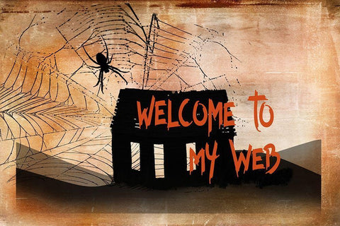 Welcome to my Web Black Ornate Wood Framed Art Print with Double Matting by Murdock, Ramona